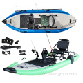 Vente directe d&#39;usine Geetone 1 personne pédale de bateau gonflable PVC Air gonflat à pied pédale kayak avec pêche kajak